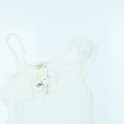 Papaya Womens White   Basic T-Shirt Size 14