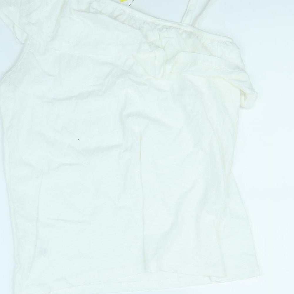 Papaya Womens White   Basic T-Shirt Size 14