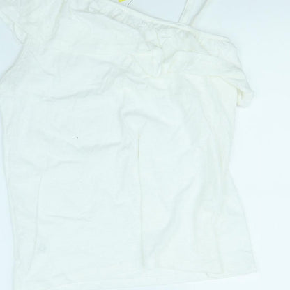 Papaya Womens White   Basic T-Shirt Size 14