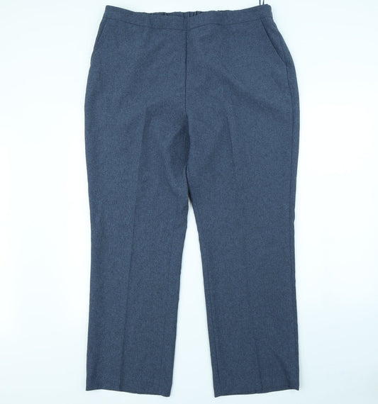 Preworn Womens Blue   Dress Pants Trousers Size 18 L30 in