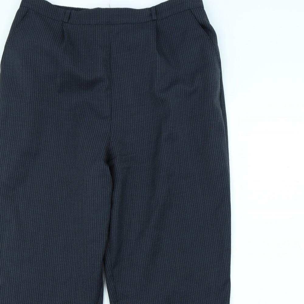 Womens UK Size 18 Classic Regular Fit Dress Pants Blue Trousers