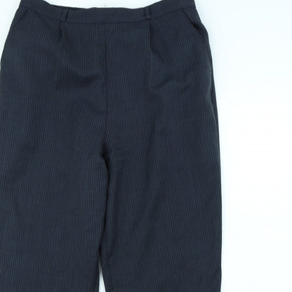 Womens UK Size 18 Classic Regular Fit Dress Pants Blue Trousers