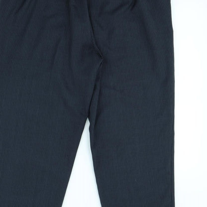 Womens UK Size 18 Classic Regular Fit Dress Pants Blue Trousers
