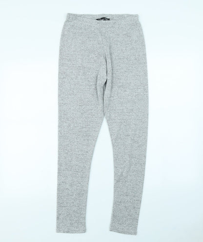 Glamour Babe Womens Silver   Jegging Trousers Size S L29 in