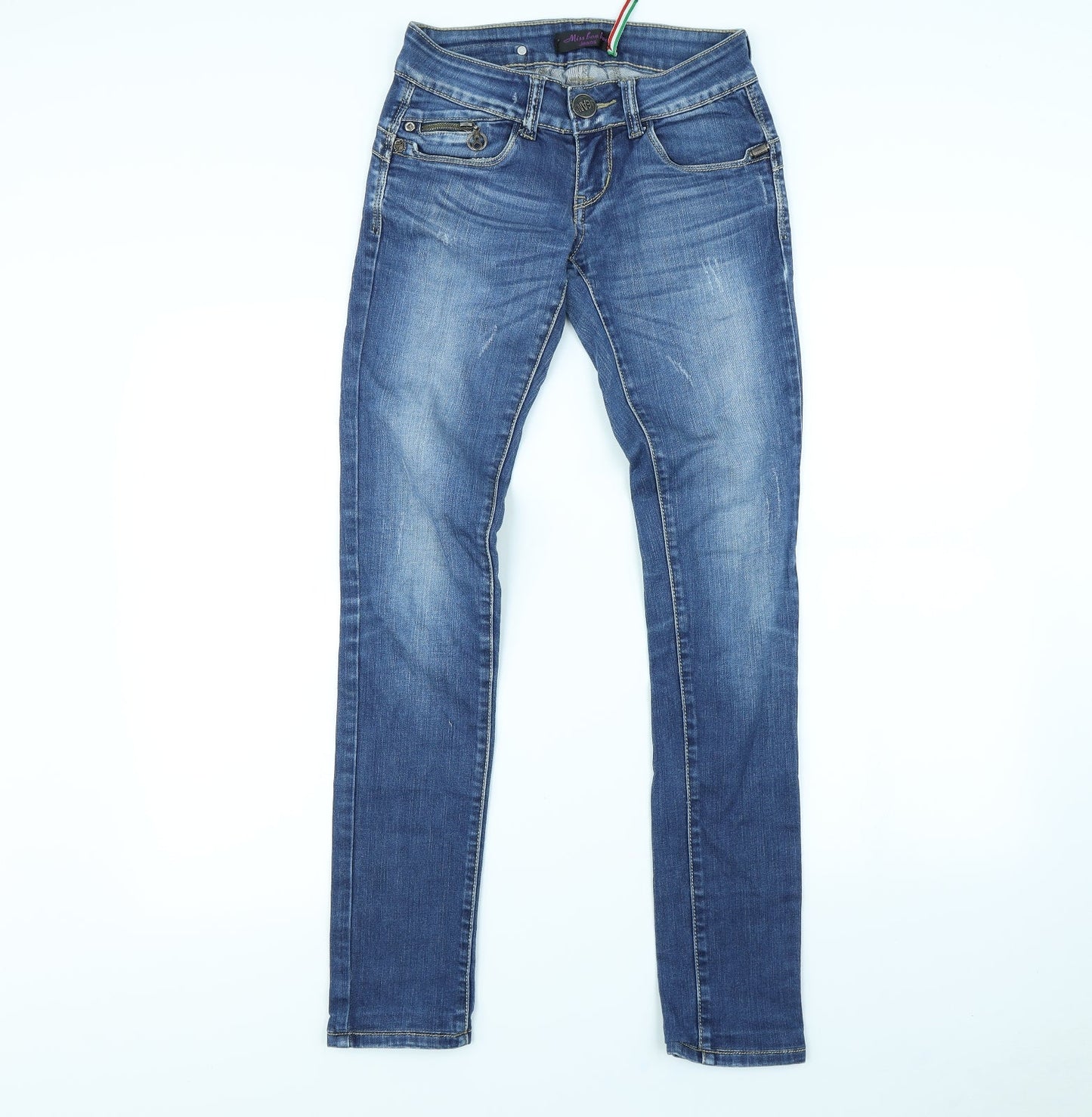 Miss BonBon Womens Blue   Skinny Jeans Size 28 in L30 in