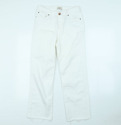 Pulz Womens White   Straight Jeans Size 30 in L30 in