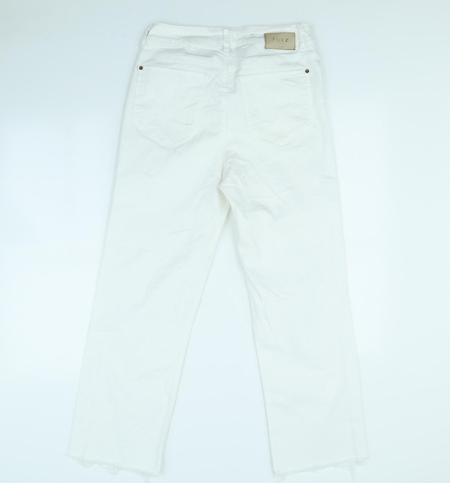 Pulz Womens White   Straight Jeans Size 30 in L30 in