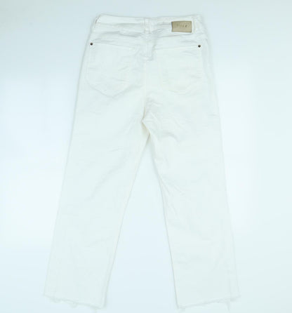 Pulz Womens White   Straight Jeans Size 30 in L30 in