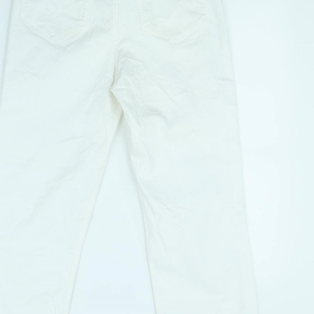Pulz Womens White   Straight Jeans Size 30 in L30 in