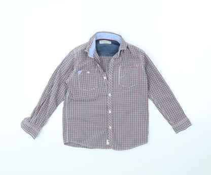 Next Girls Red Plaid  Basic Button-Up Size 8 Years