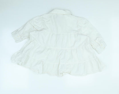 Womens UK Size 12 innocence White Basic Blouse
