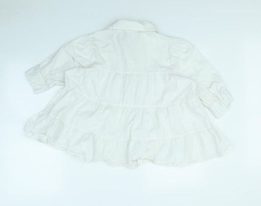Womens UK Size 12 innocence White Basic Blouse