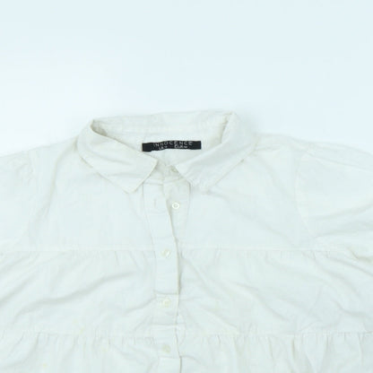 Womens UK Size 12 innocence White Basic Blouse