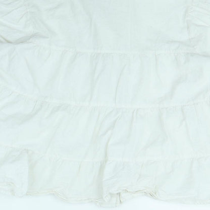 Womens UK Size 12 innocence White Basic Blouse