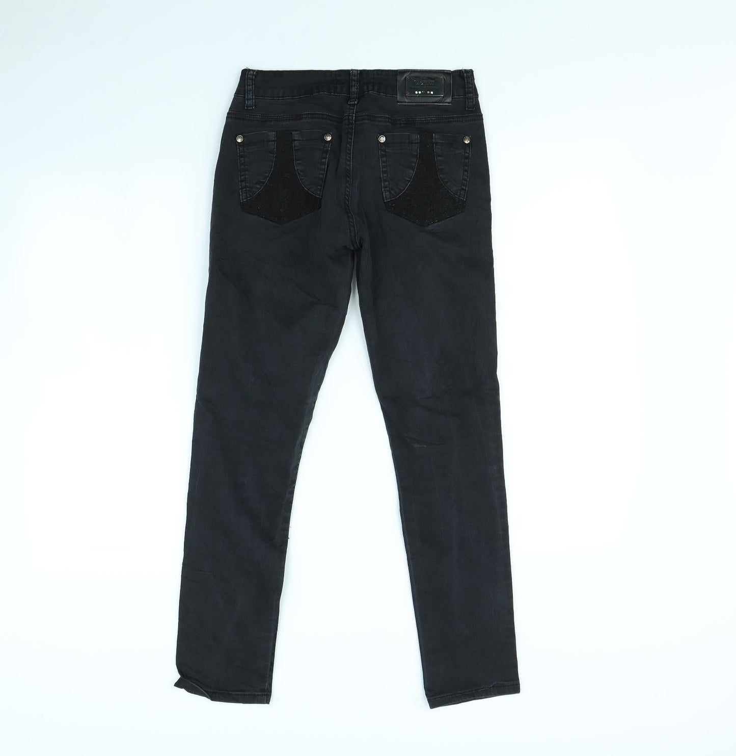 Womens UK Size 26 in MOTIVI Regular Fit Skinny Black Jeans