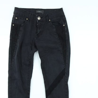 Womens UK Size 26 in MOTIVI Regular Fit Skinny Black Jeans