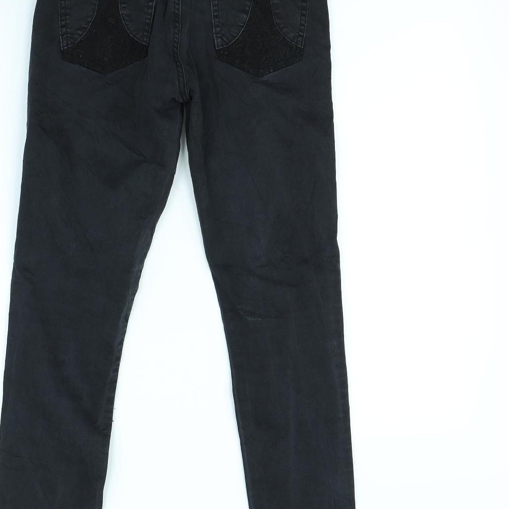 Womens UK Size 26 in MOTIVI Regular Fit Skinny Black Jeans