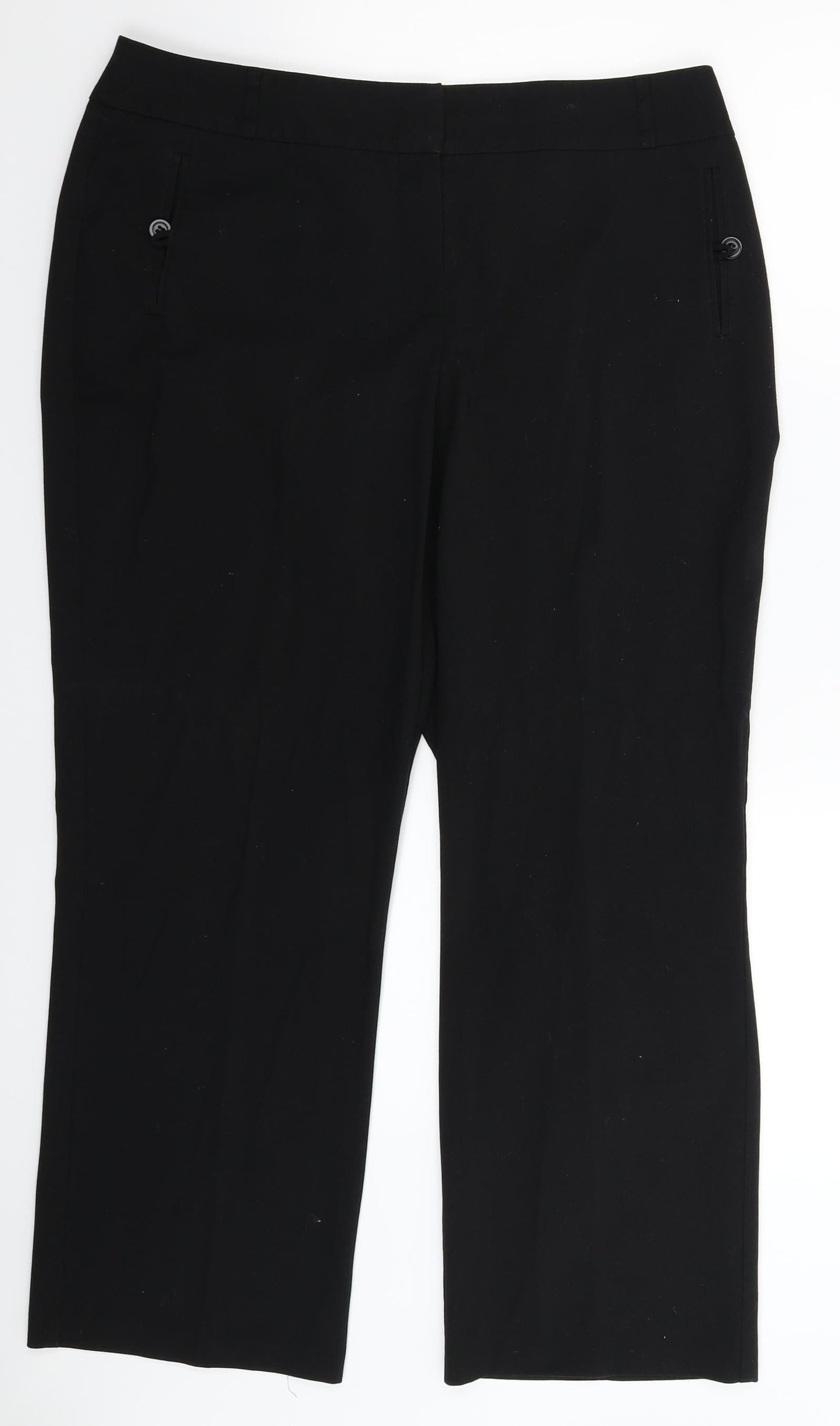 Womens UK Size 14 BHS Regular Fit  Black Trousers