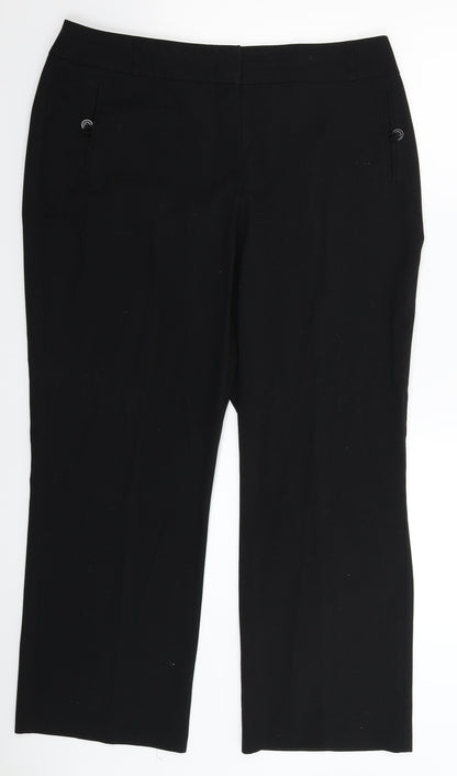 Womens UK Size 14 BHS Regular Fit  Black Trousers