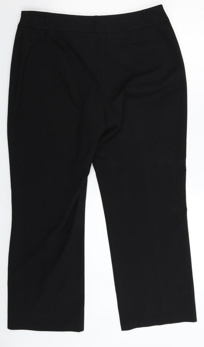 Womens UK Size 14 BHS Regular Fit  Black Trousers
