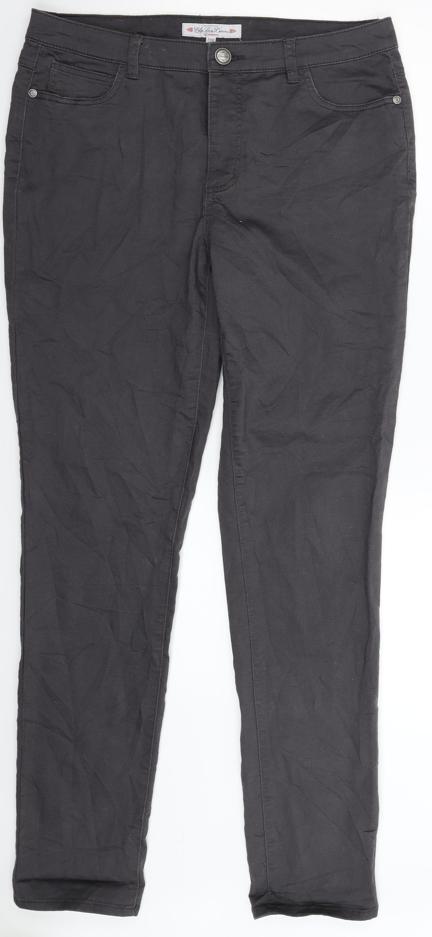 Blue Love Womens Grey  Denim Jegging Jeans Size 32 L31 in