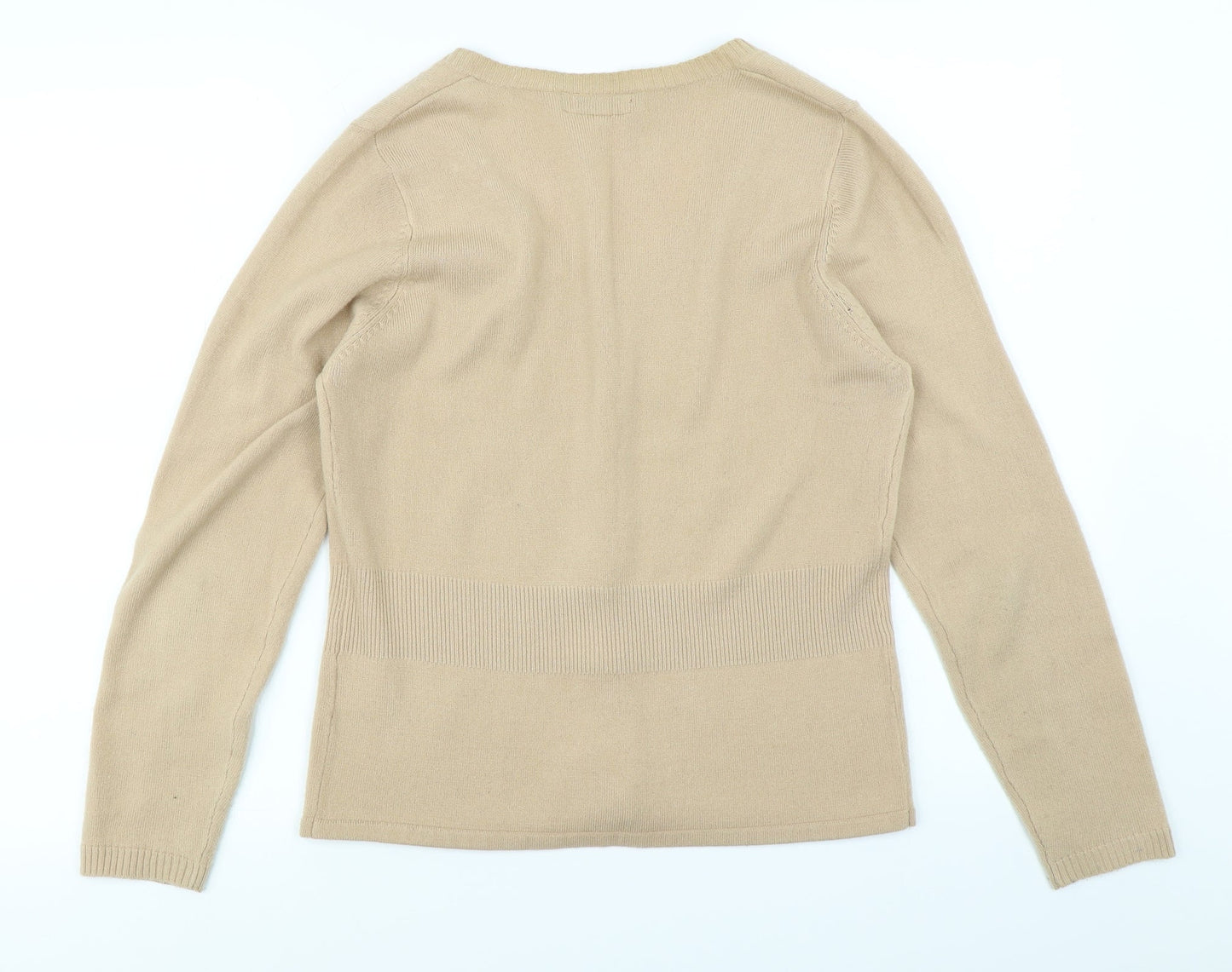 Charlotte Gold Womens Brown   Cardigan Jumper Size M