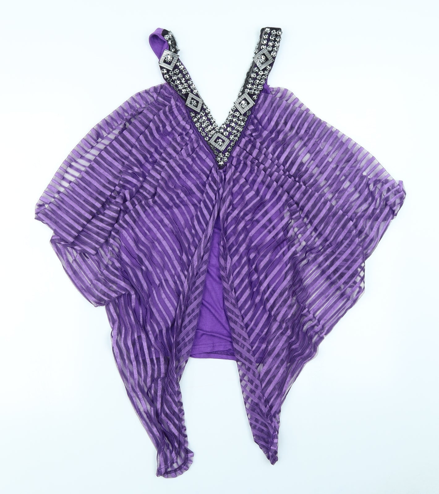Womens UK Size M Club L Purple Basic Blouse