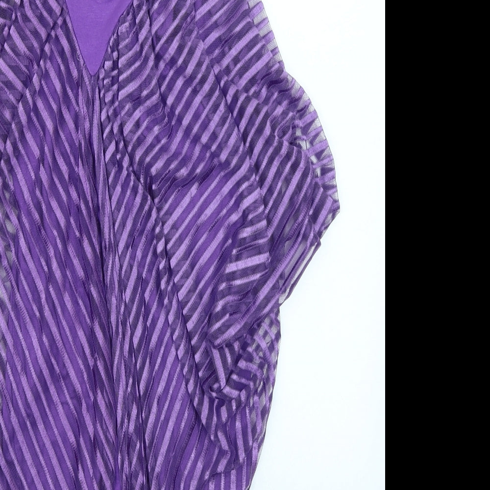 Womens UK Size M Club L Purple Basic Blouse