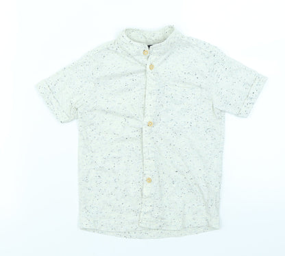 NEXT Boys White Spotted  Basic Button-Up Size 2-3 Years