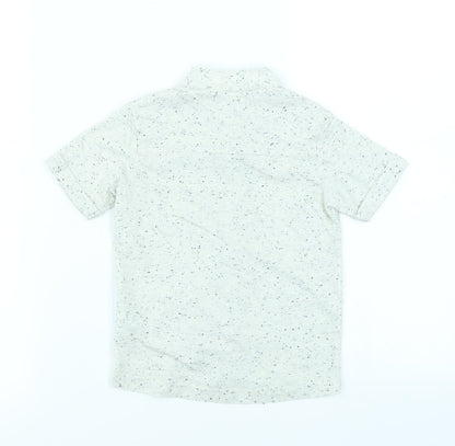 NEXT Boys White Spotted  Basic Button-Up Size 2-3 Years