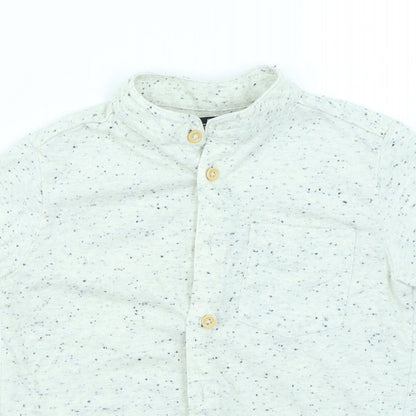 NEXT Boys White Spotted  Basic Button-Up Size 2-3 Years