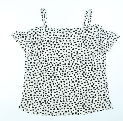 Womens UK Size 14 Studio White Basic Blouse