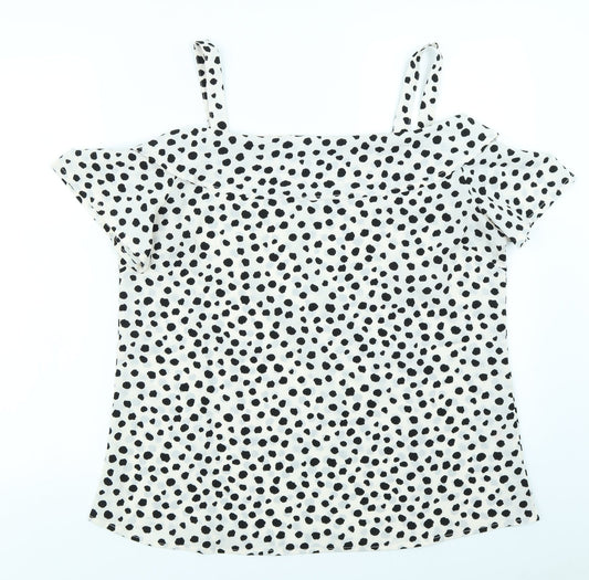 Womens UK Size 14 Studio White Basic Blouse
