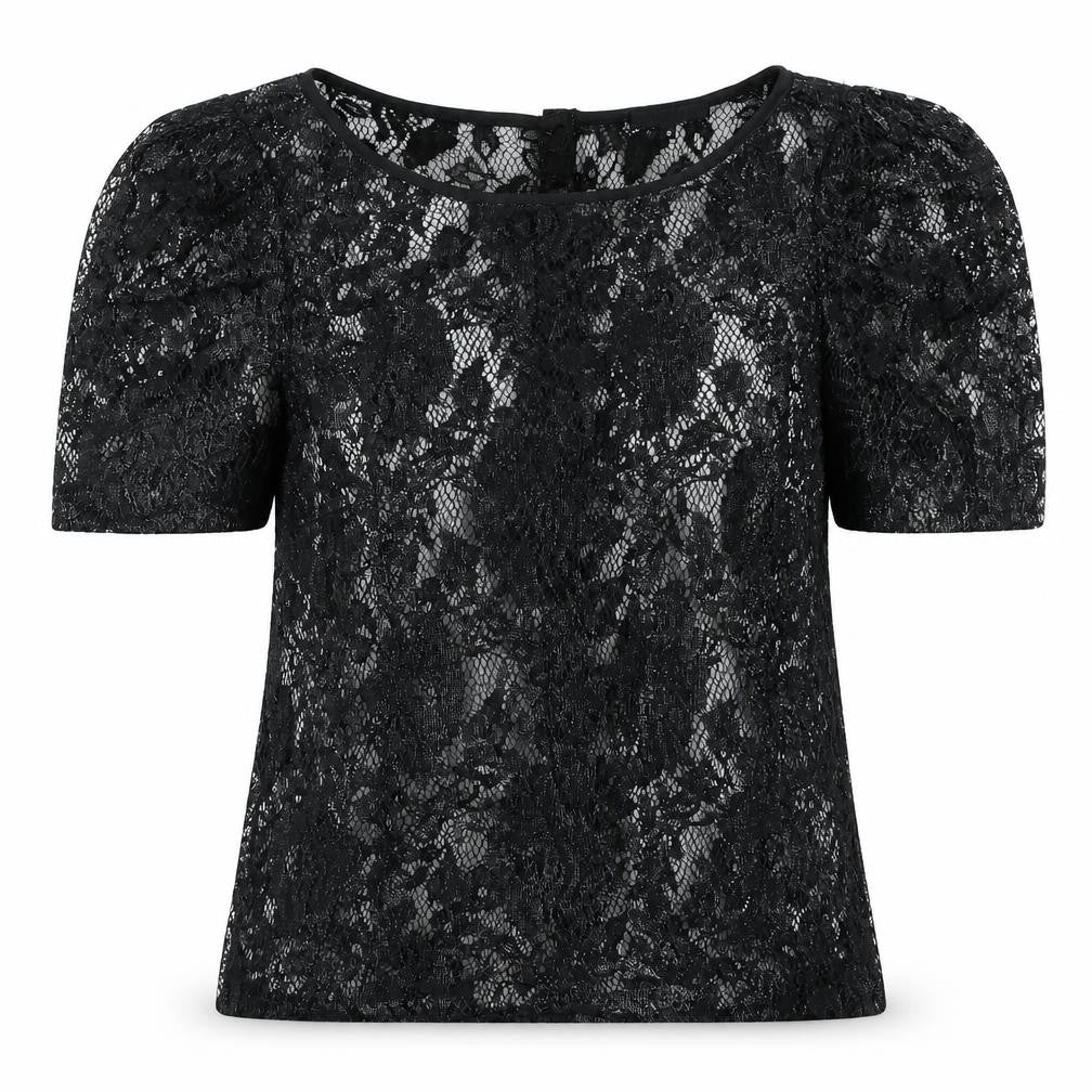 Womens UK Size 8 Linea Black Basic T-Shirt