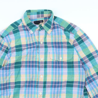 Womens UK Size S Gap Blue Basic Button-Up