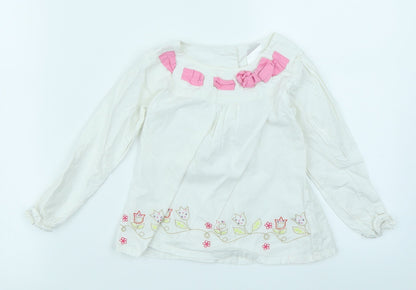 e-vie angel Girls White   Basic T-Shirt Size 2-3 Years