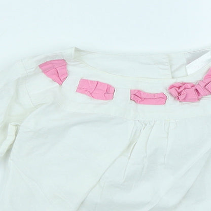 e-vie angel Girls White   Basic T-Shirt Size 2-3 Years