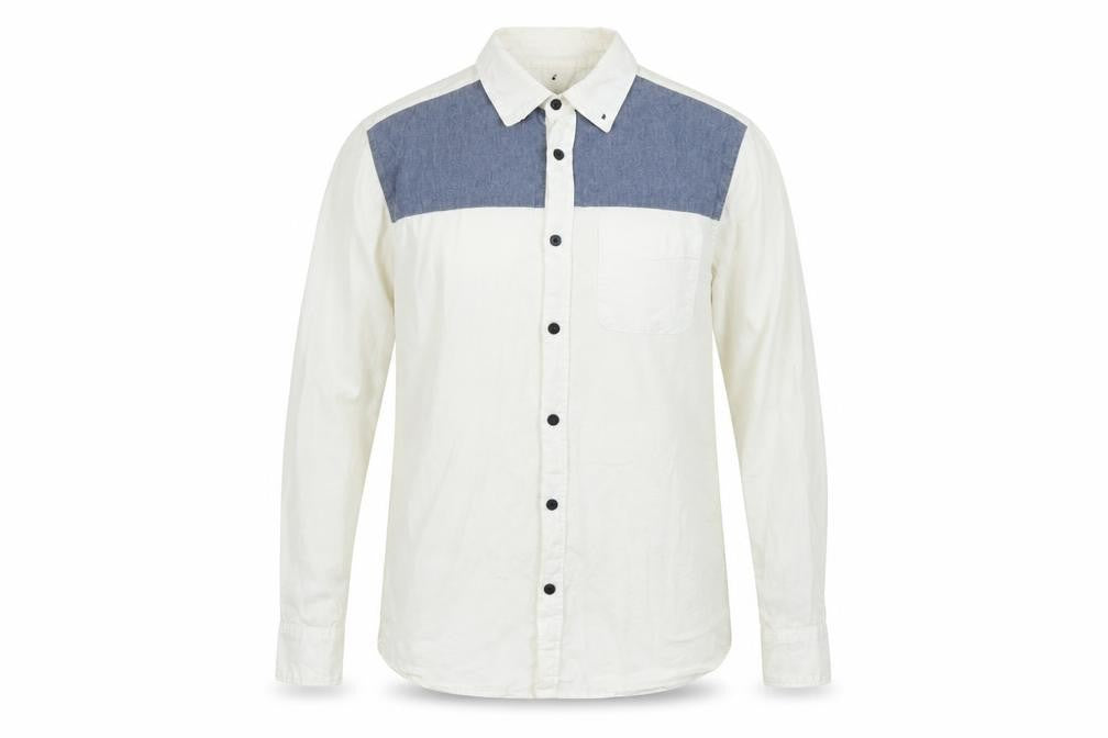 Mens UK Size S River Island White  Button-Up Long Sleeve Casual Shirt