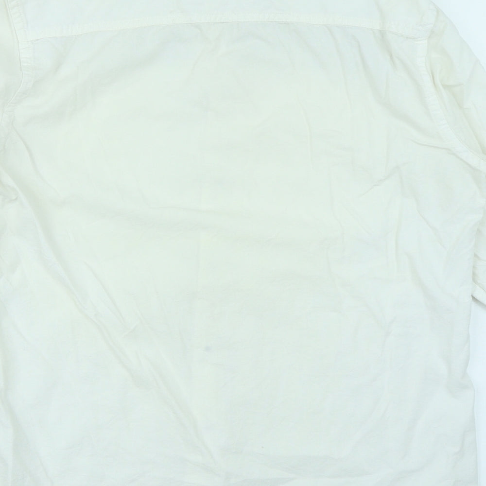 River Island Mens White Colourblock   Button-Up Size S