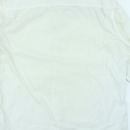 River Island Mens White Colourblock   Button-Up Size S