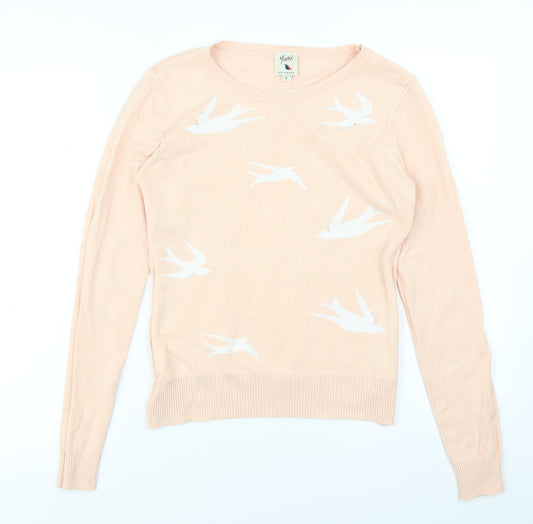 Yumi Womens Pink   Pullover Jumper Size S