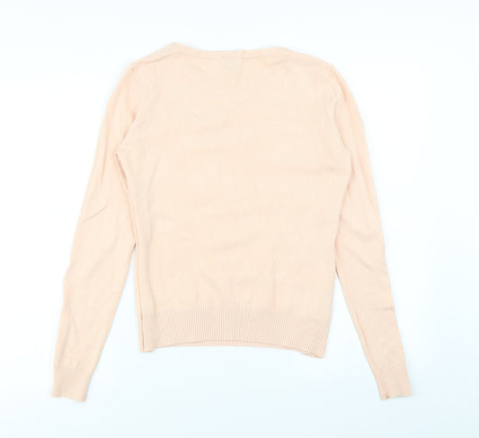 Yumi Womens Pink   Pullover Jumper Size S
