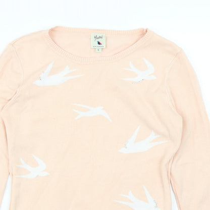 Yumi Womens Pink   Pullover Jumper Size S
