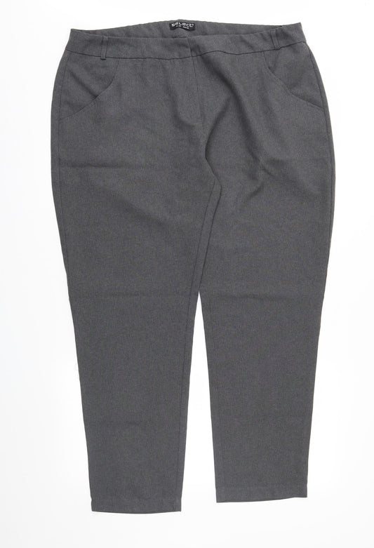 Select Womens Grey   Trousers  Size 18 L28 in