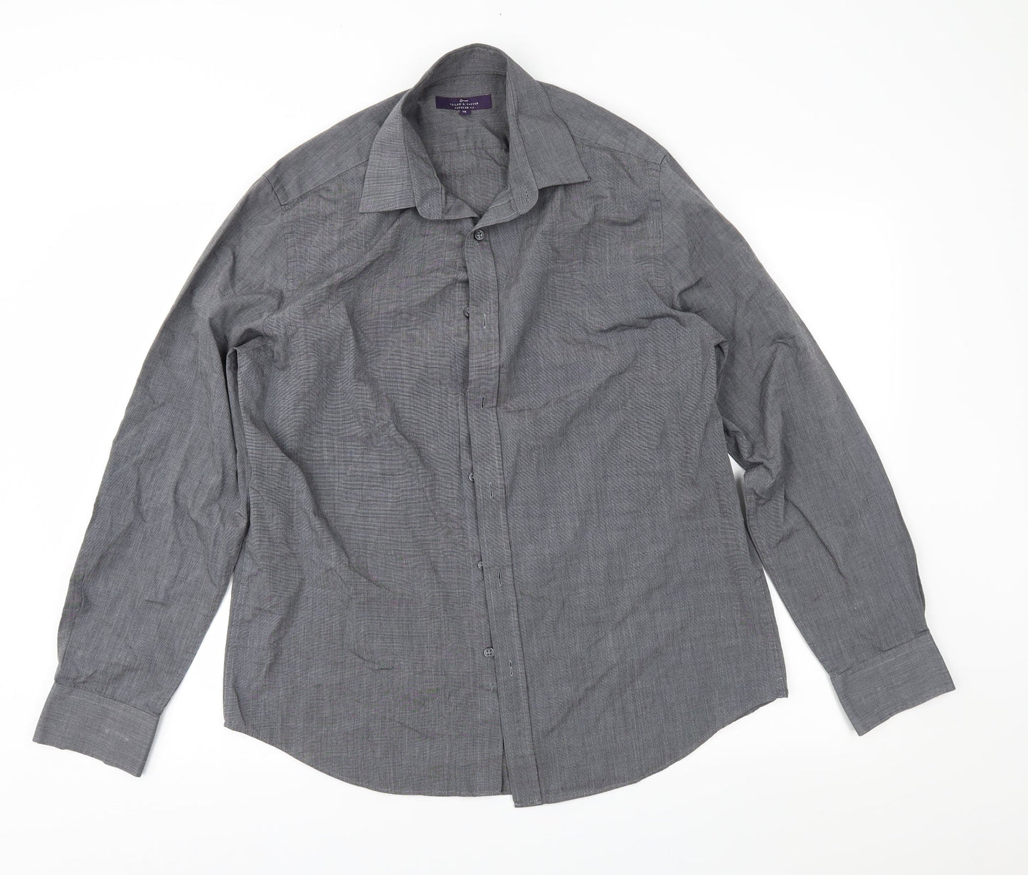 George Mens Grey    Button-Up Size 16