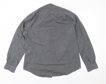 George Mens Grey    Button-Up Size 16