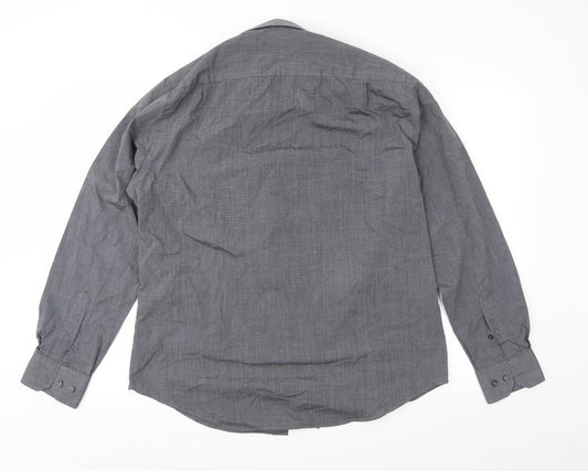 George Mens Grey    Button-Up Size 16