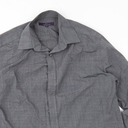 George Mens Grey    Button-Up Size 16