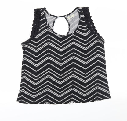 Papaya Womens Grey Geometric Jersey Basic Blouse Size 16