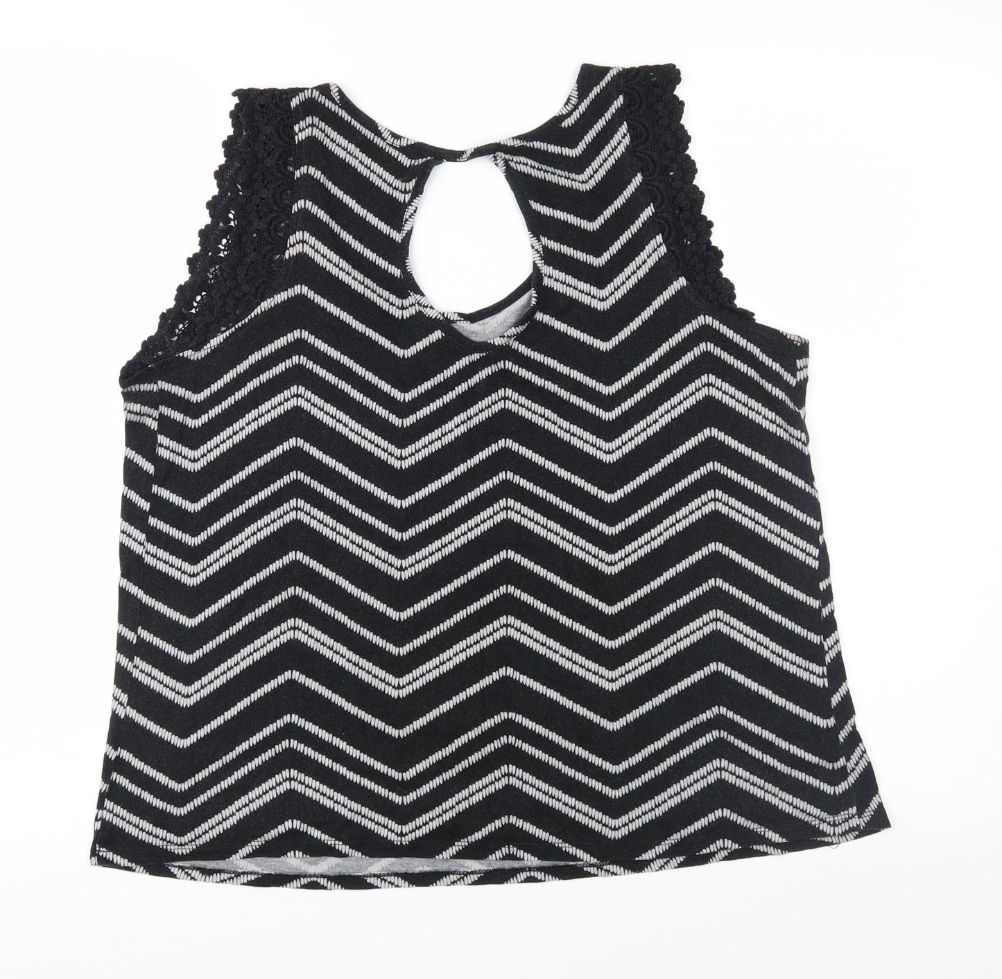 Papaya Womens Grey Geometric Jersey Basic Blouse Size 16